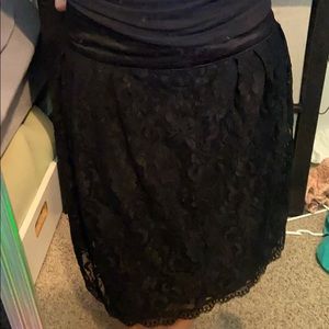 Black lace skirt